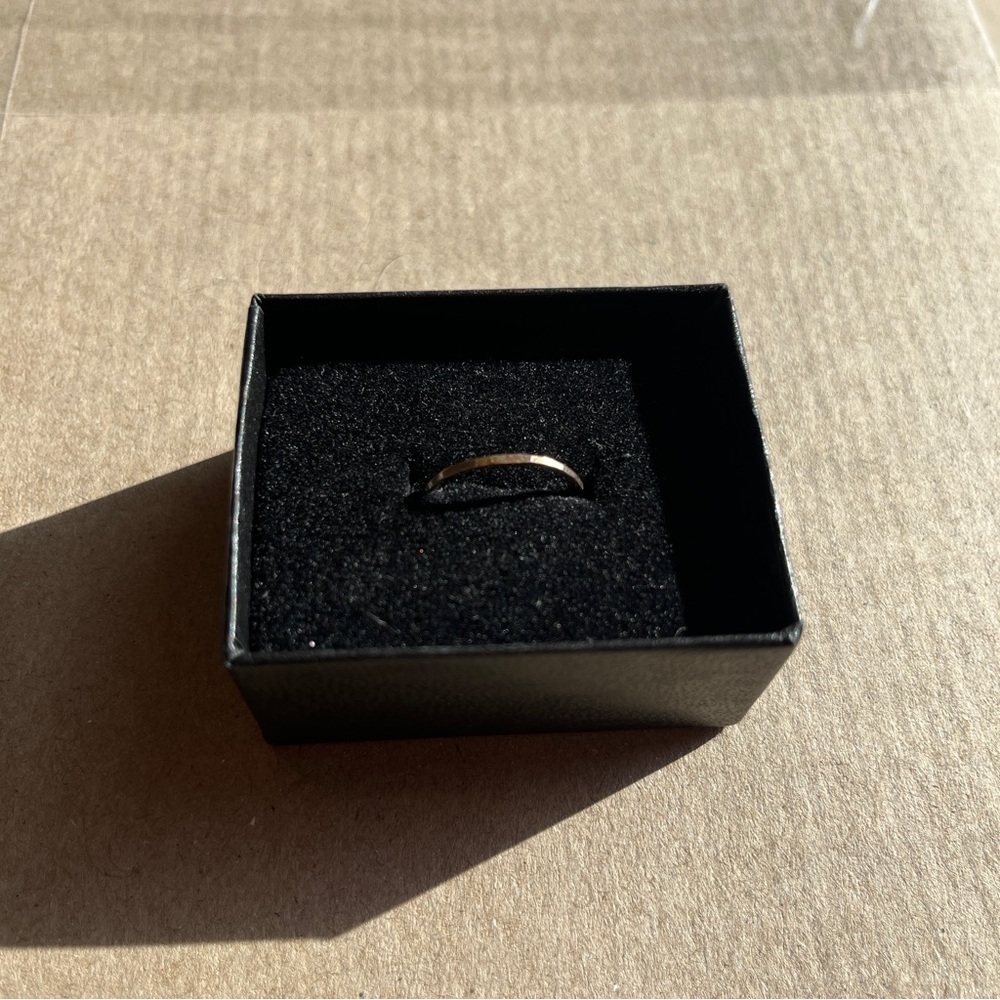 Catbird Classic Hammered Rose Gold Ring - Size 6